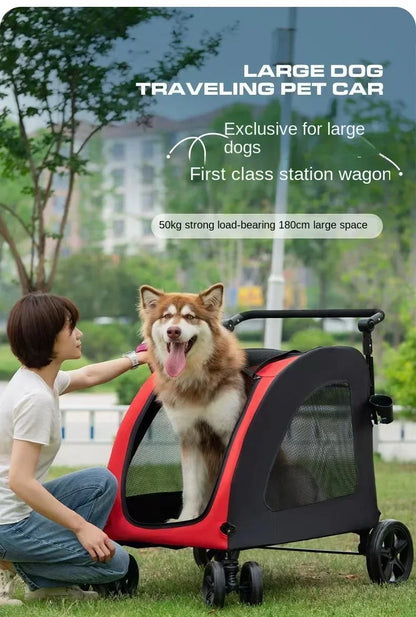 Foldable Breathable Mesh Pet Dog Cat Stroller Carrier