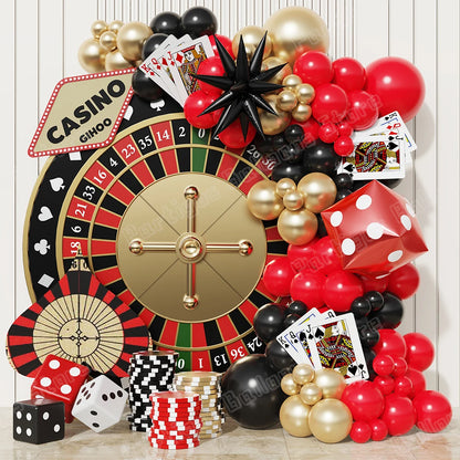 101pcs Casino Party Balloon Garland Kit for Adults
