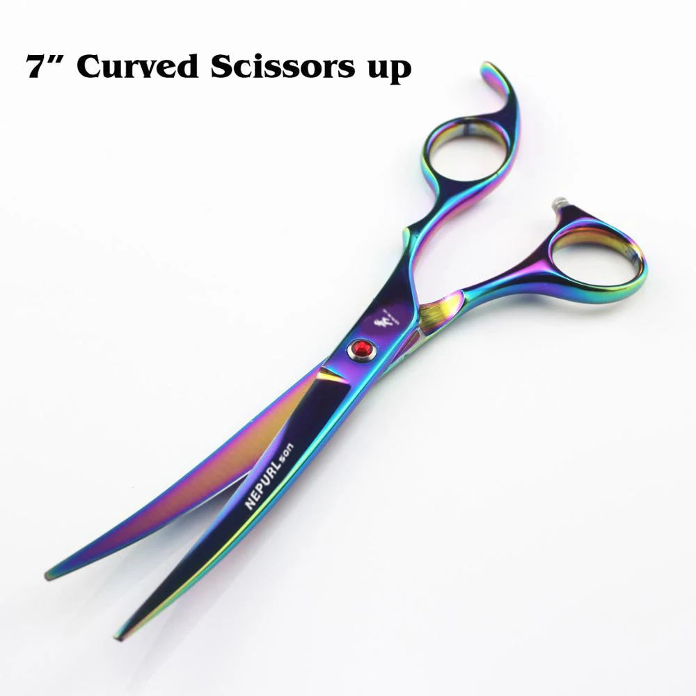 7" Stainless Steel Pet Dog Cat Grooming Scissors Comb Sets