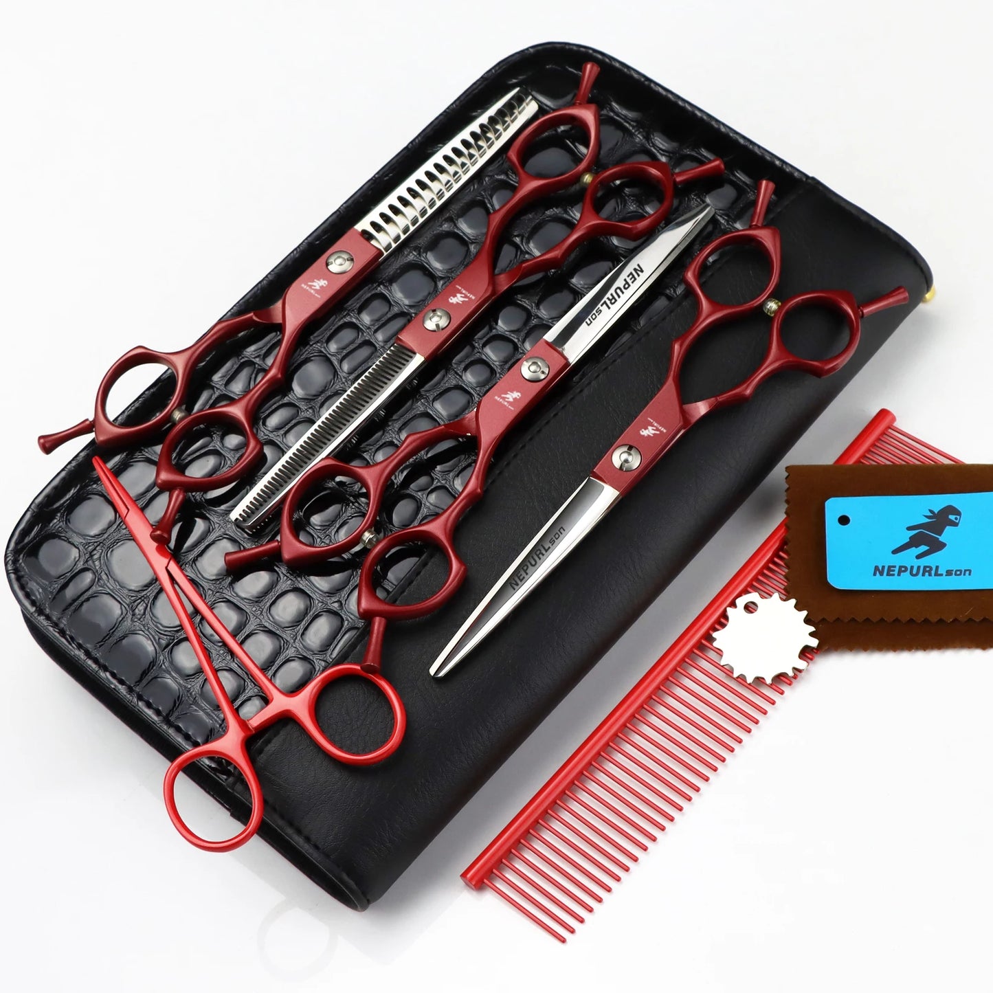 6pc 6.5" Stainless Steel Pet Dog Cat Grooming Scissors Comb Sets