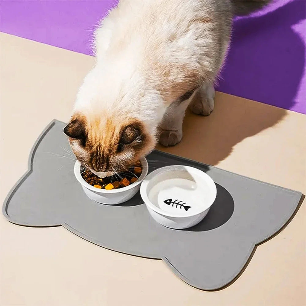 Silicone Pet Dog Cat Feeding Bowl Non Slip Mat