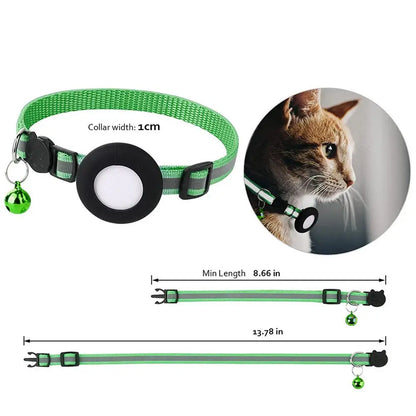 Pet Cat Collar with Protective Case for Anti Lost Locator Tracker Airtag Case