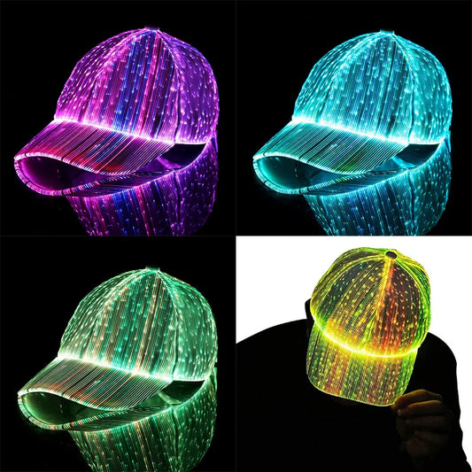 Fluorescent LED Baseball Cap