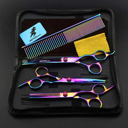 4pc Stainless Steel Pet Dog Cat Grooming Scissors Comb Sets