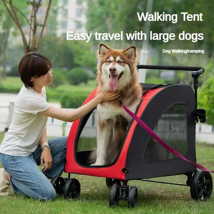 Foldable Breathable Mesh Pet Dog Cat Stroller Carrier