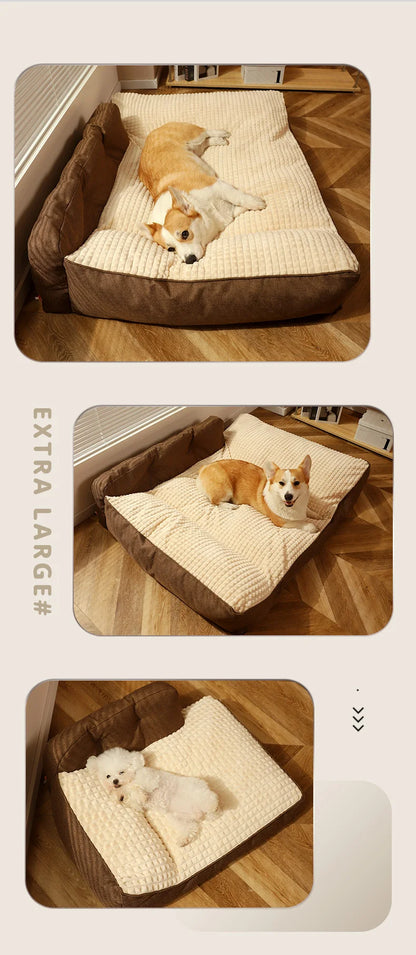 S-L Machine Washable Waterproof L Shape Foam Pet Dog Beds