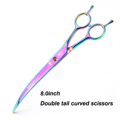 8" Stainless Steel Pet Dog Cat Grooming Scissors Combs Kits