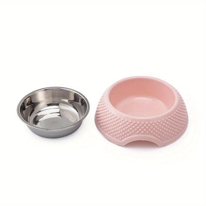 Non-slip Durable Stainless Steel Pet Dog Cat Feeding Water Bowl