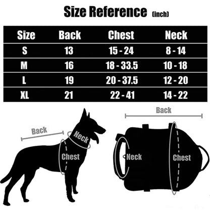 S-XL Pet Dog No-Pull Harness Molle Vest With Pouches