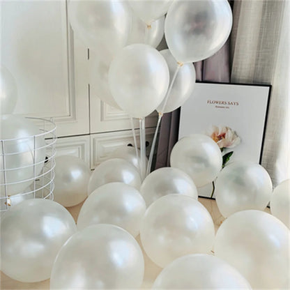 10pcs 10" Metallic Luminous Blue Balloons for Parties