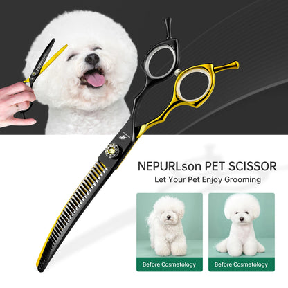 7-8" Stainless Steel Pet Dog Cat Grooming Thinning Scissors