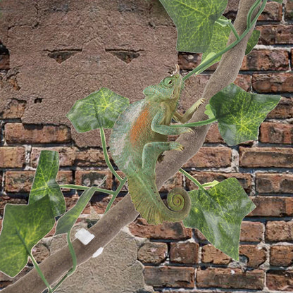 Reptile Habitat Decor Vines Flexible Leaves with Suction Cup