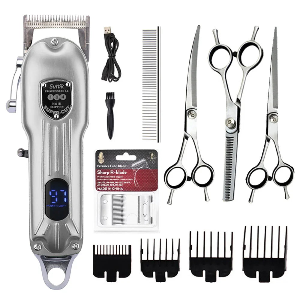 Rechargeable Low Noise Pet Dog Hair Clipper Grooming Kit