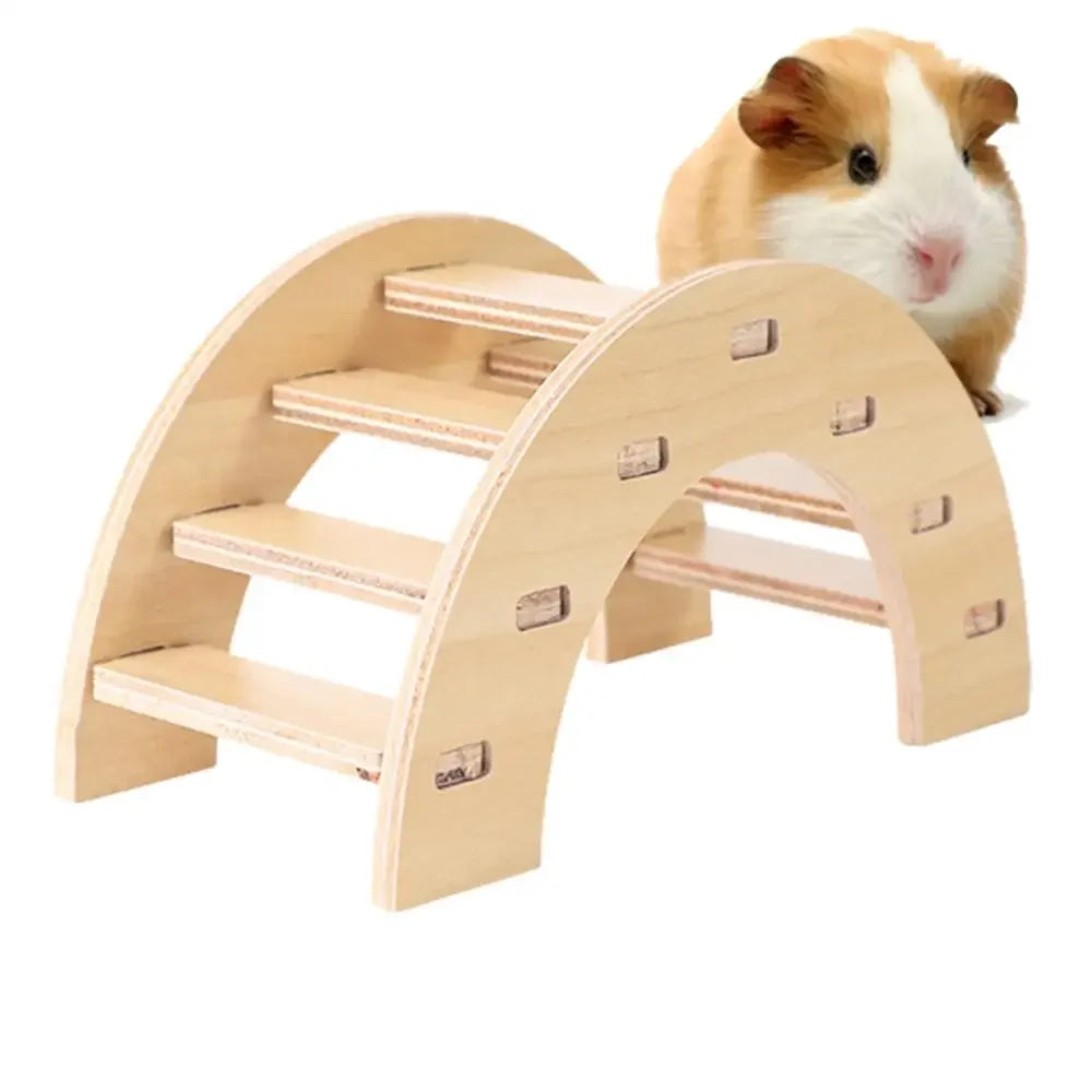 Pet Hamster Guinea Pig Small Animal Wooden House Hut Habitat with Doors Window