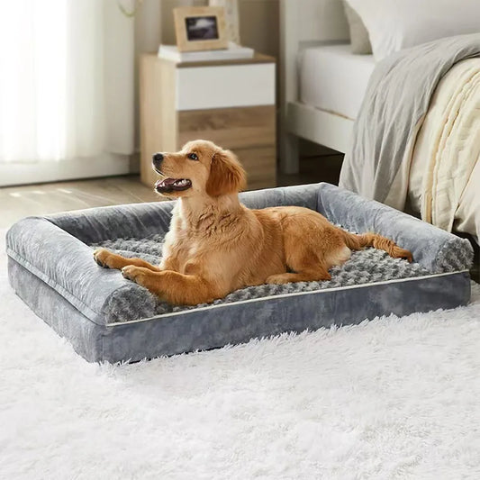 S-XL Pet Dog Cat Pet Machine Washable Bolster Bed Mat