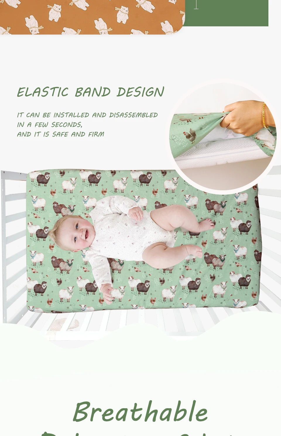 1 Pc Baby Crib Sheet