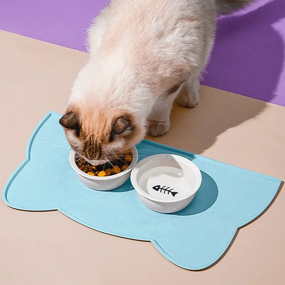 Non-Stick Waterproof Silicone Pet Dog Cat Feeding Water Bowl Mat