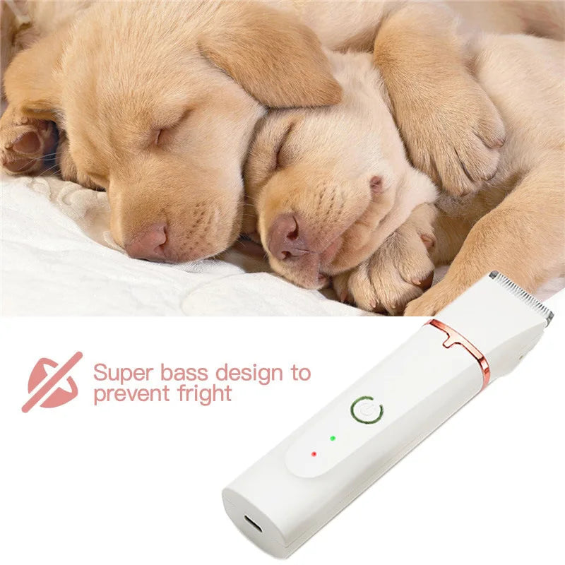 4 in 1 Pet Dog Cat Electric Hair Trimmer Grooming Clippers Nail Grinder