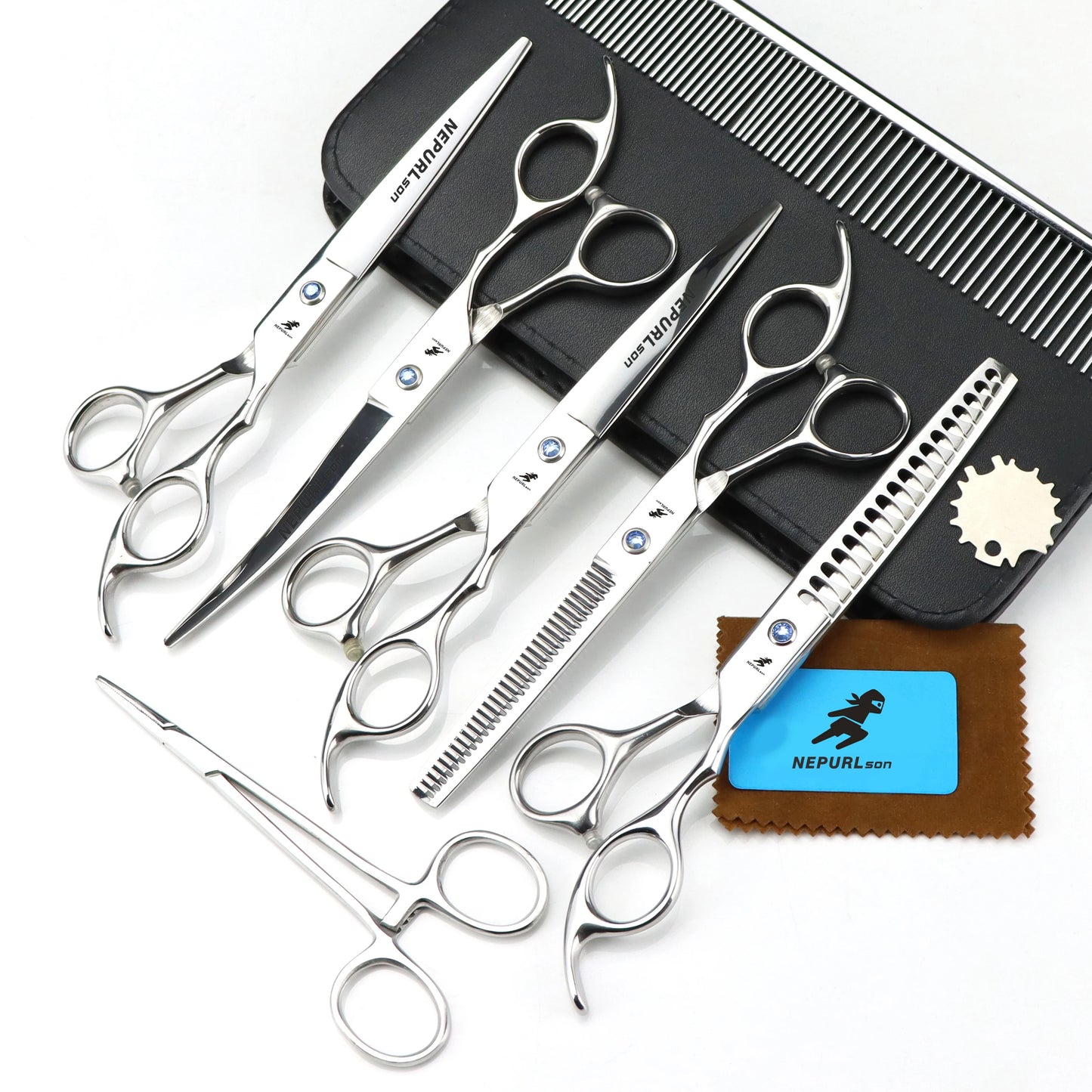 4-6pc 7/8 " Stainless Steel Pet Dog Cat Grooming Scissors Combs Sets