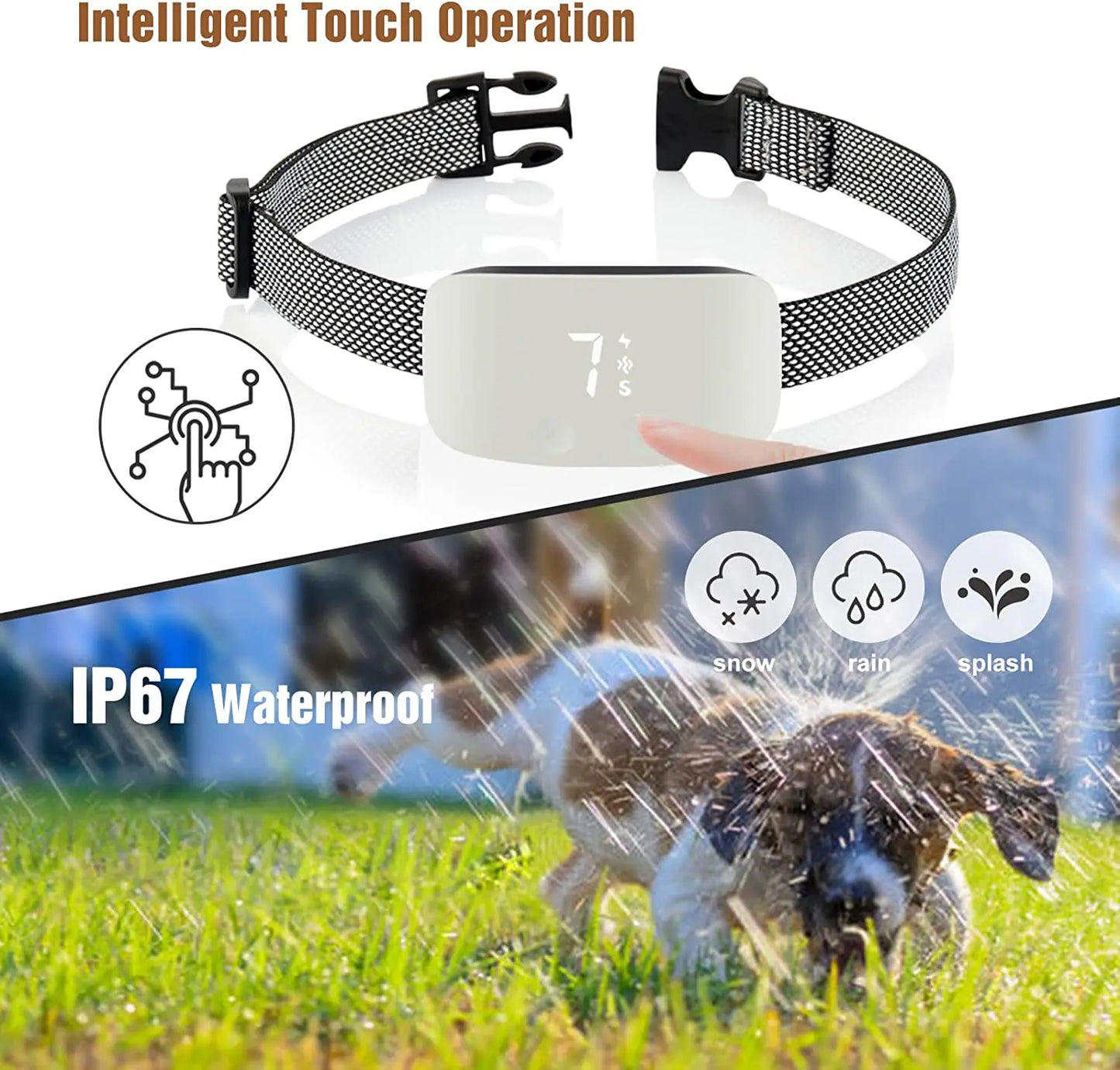 Pet Dog  Rechargeable Automatic Anti Barking Training Collar