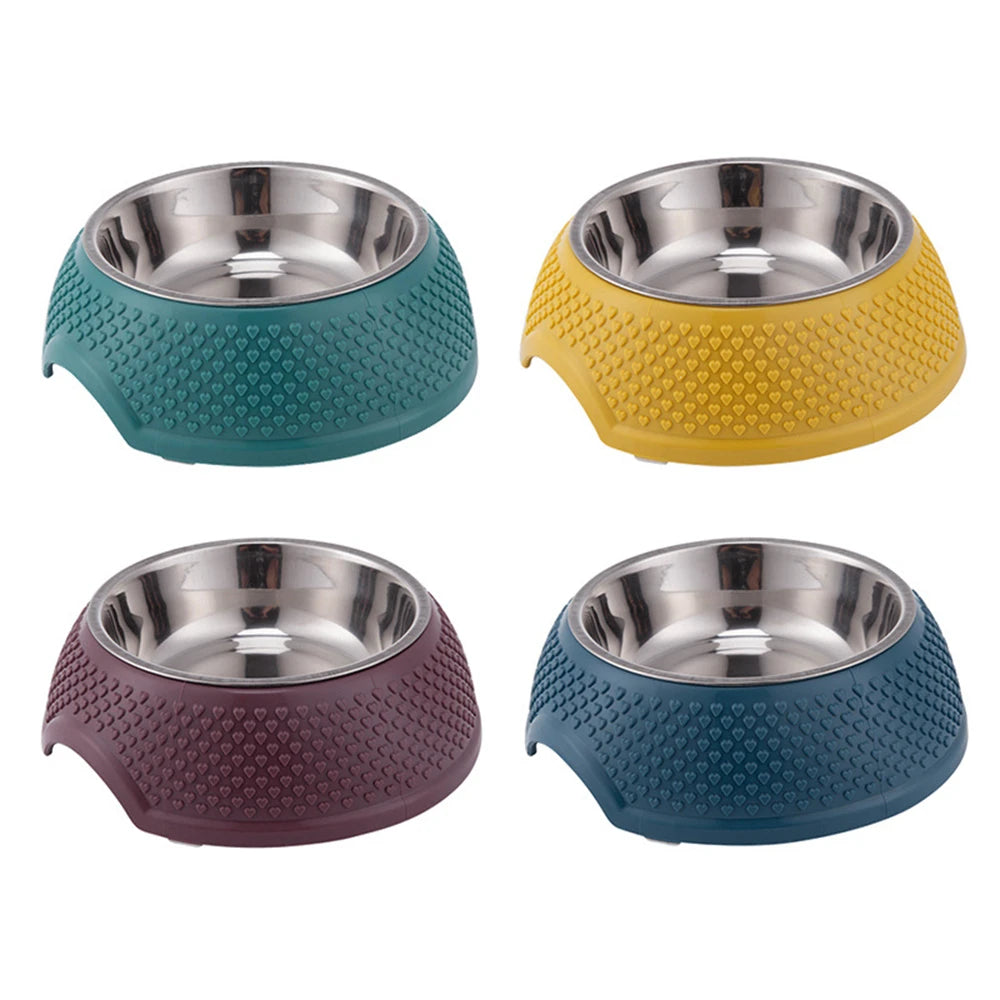 Non-slip Durable Stainless Steel Pet Dog Cat Feeding Water Bowl