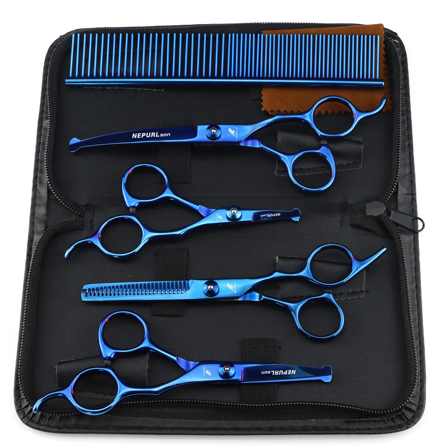 5-7.5" Pet Dog Cat 4pc Stainless Steel Grooming Scissors Comb Sets