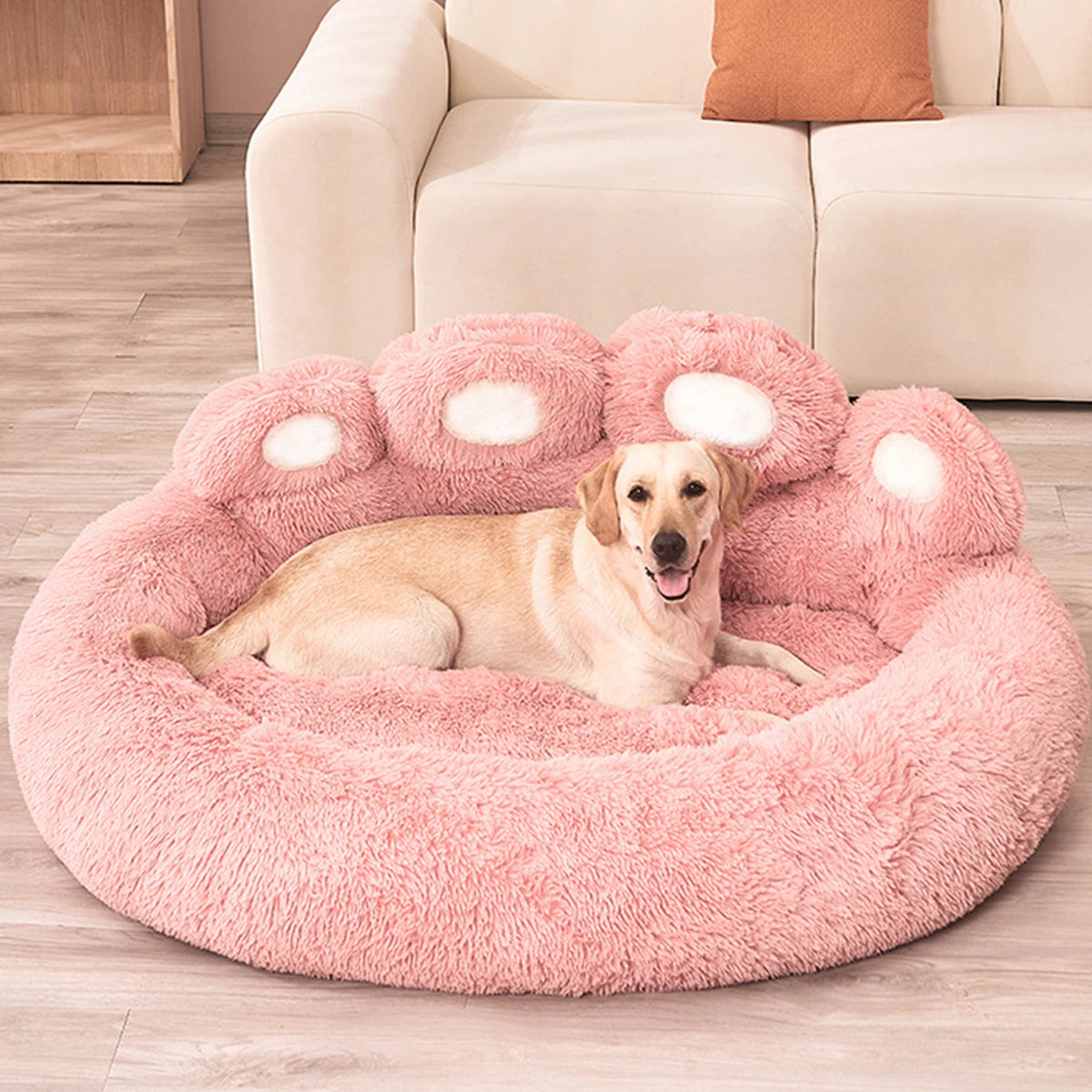 S-XL Fluffy Pet Dog Bed Sofa Baskets Kennel Mat