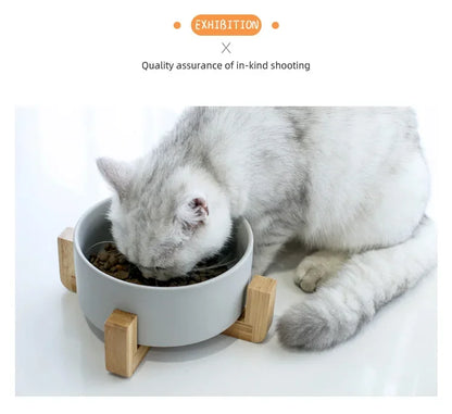 Ceramic Pet Cat Dog Water Food Feeding Bowl