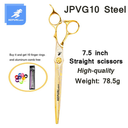 7.5" VG10 Steel Pet Dog Cat Grooming Scissors