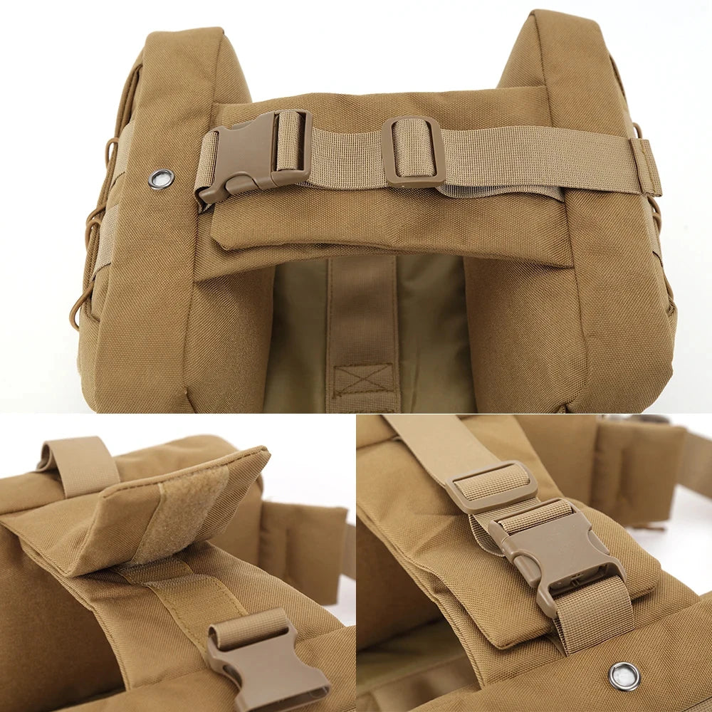 70-100cm Adjustable Tactical No Pull Pet Dog Harness With Control Handle Saddle Bag Pack