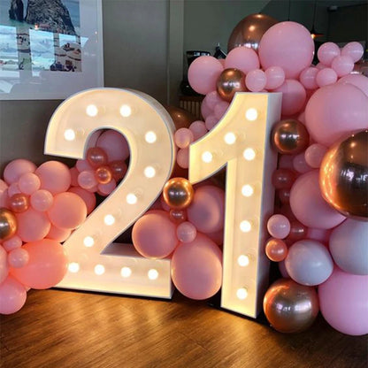 73cm Giant Number Balloon Filling Box with Lights