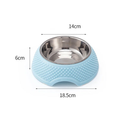 Non-slip Durable Stainless Steel Pet Dog Cat Feeding Water Bowl