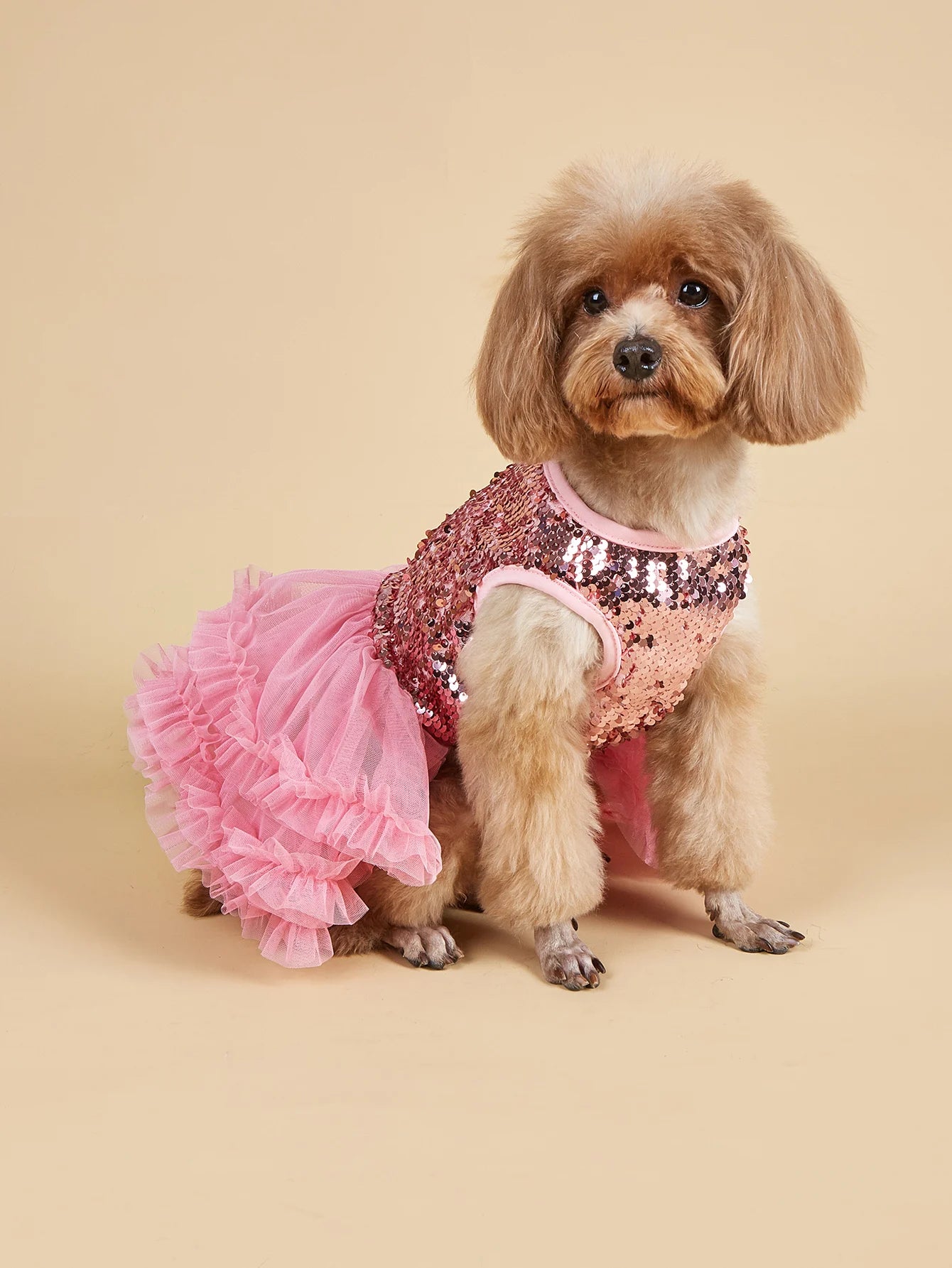 XS-XL Pet Dog Sequin Sleeveless Tutu Dress Costume