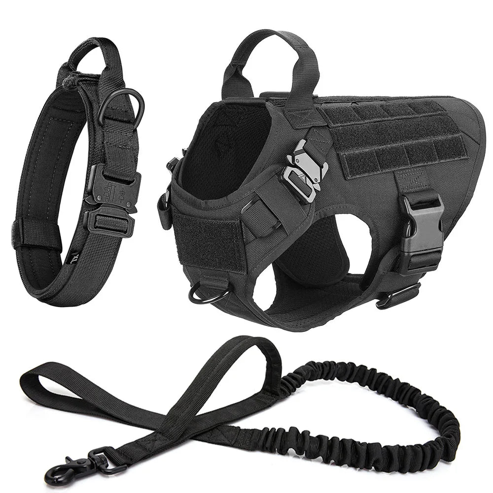 S-XL Pet Dog Harness Vest and Leash Collar Set