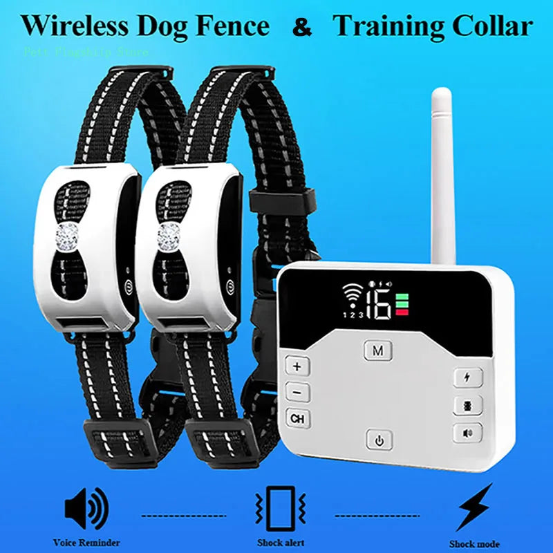 1600ft Pet Dog Wireless Fence Anti Bark Training Collar Containment System