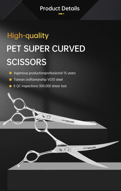 7/7.5" Stainless Steel Pet Dog Cat Grooming Scissors