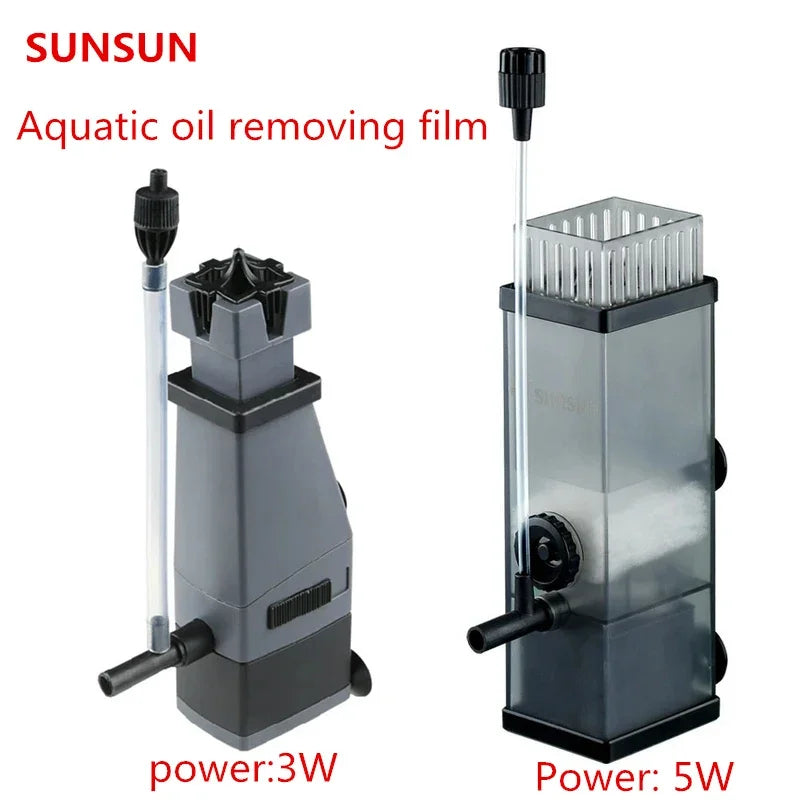 Aquarium Fish Tank Oil Film Processor Surface Skimmer Filter Pump