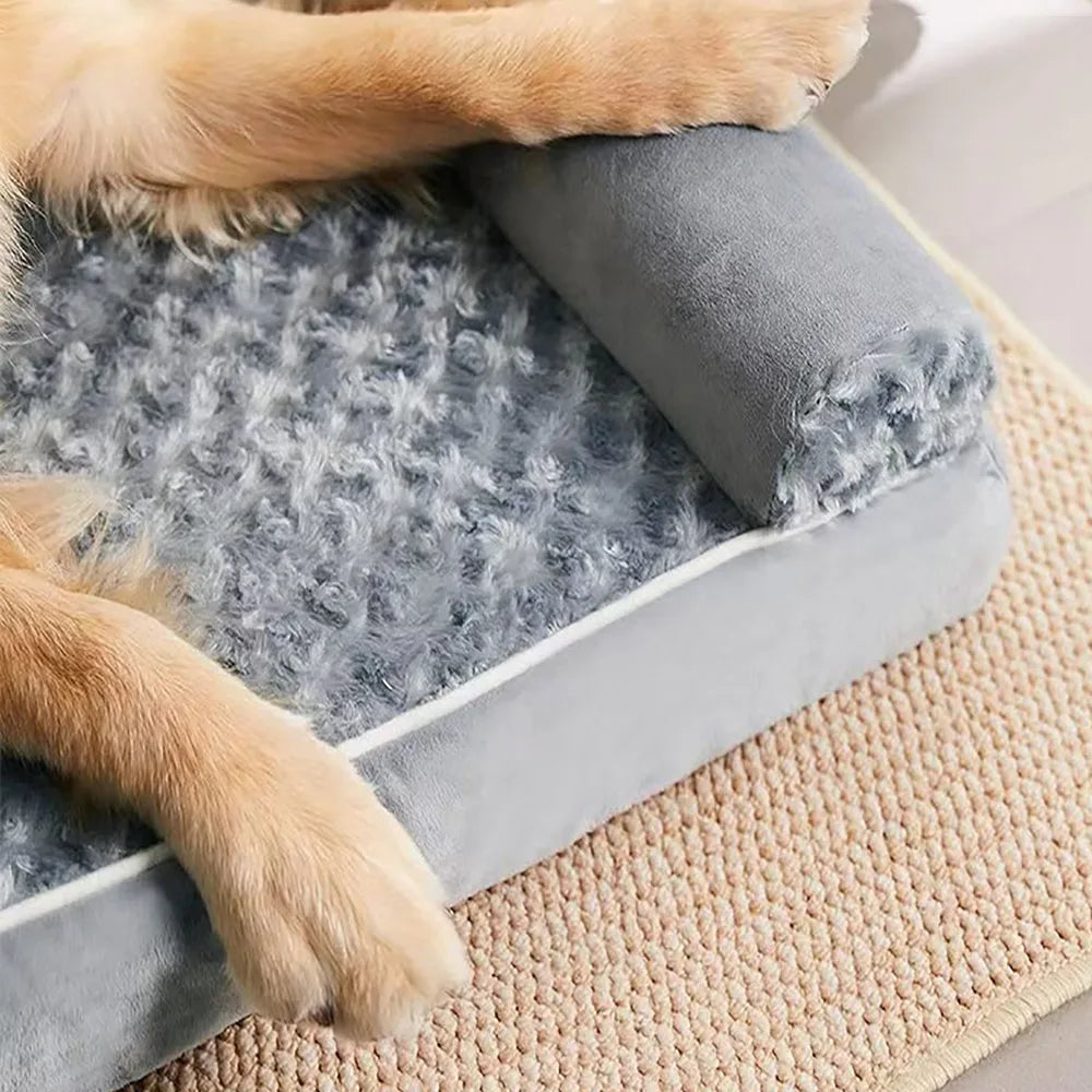 S-XL Pet Dog Cat Pet Machine Washable Bolster Bed Mat