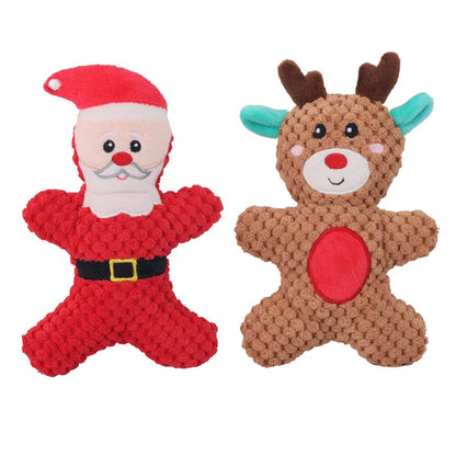 Pet Dog Xmas Plush Chew Squeaky Toys