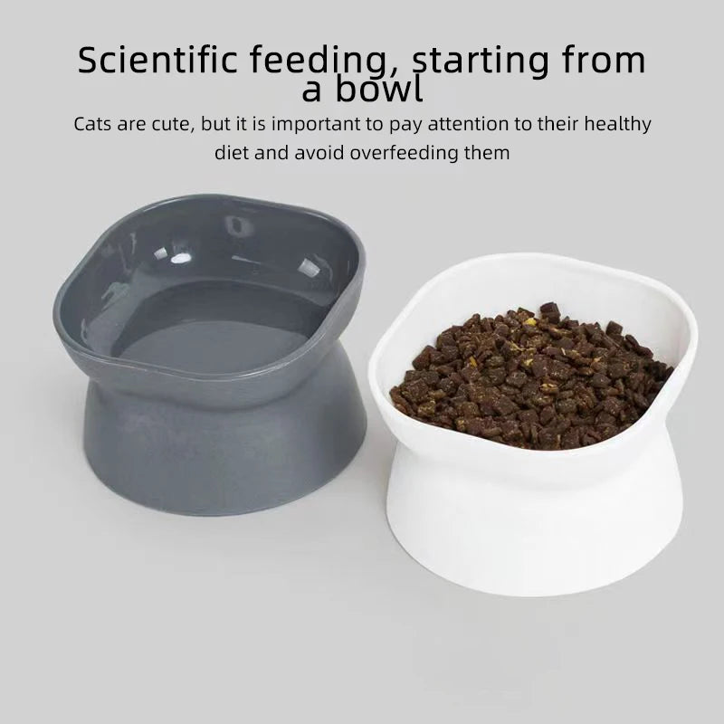 Dual-purpose Elevated Pet Cat/Dog Food Water Bowl