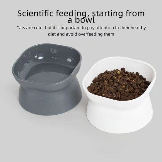 Dual-purpose Elevated Pet Cat/Dog Food Water Bowl