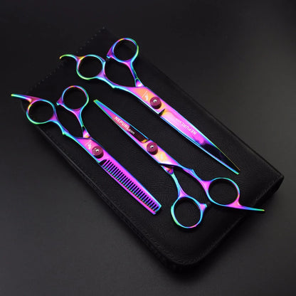 4-5pc Stainless Steel Pet Dog Cat 6" Grooming Scissors Comb Sets