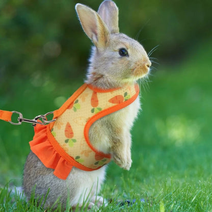 S-L Pet Rabbit Harness with Leash Adjustable Buckle Breathable Mesh Vest