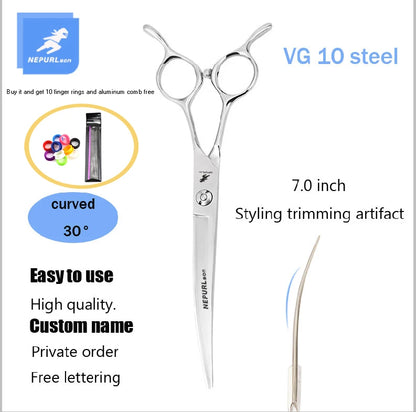 7/7.5" Stainless Steel Pet Dog Cat Grooming Scissors