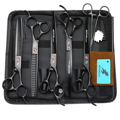 8" Stainless Steel Pet Dog Cat Grooming Scissors Combs Kits