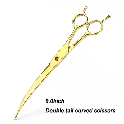 8" Stainless Steel Pet Dog Cat Grooming Scissors Combs Kits