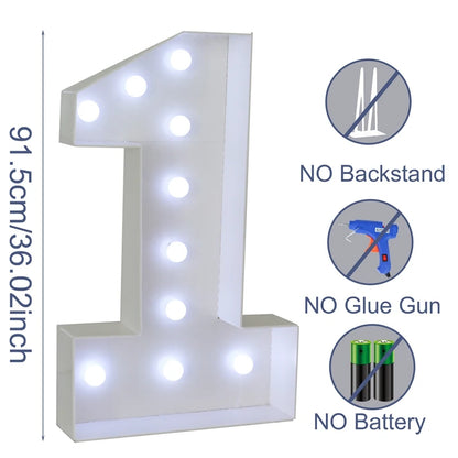 91.5cm Giant Light-Up Number Frame (0-9)