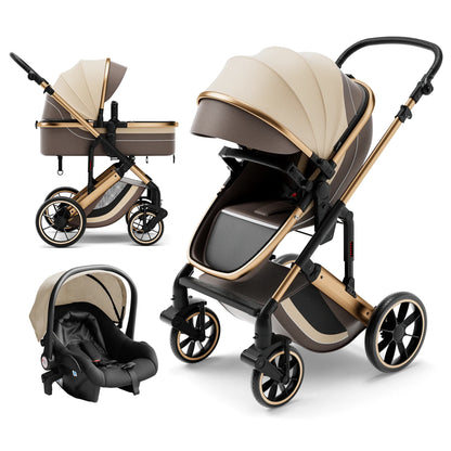 3-in-1 Baby Stroller with Safe Cradle