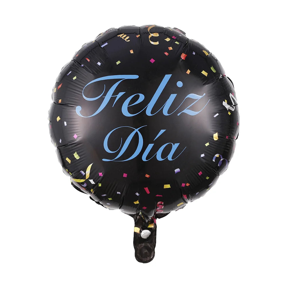 5pcs 18inch Spanish Happy Every Day Foil Balloons for Parties