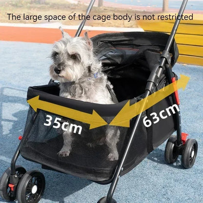 Lightweight Folding Universal Wheel Pet Dog Cat Stroller